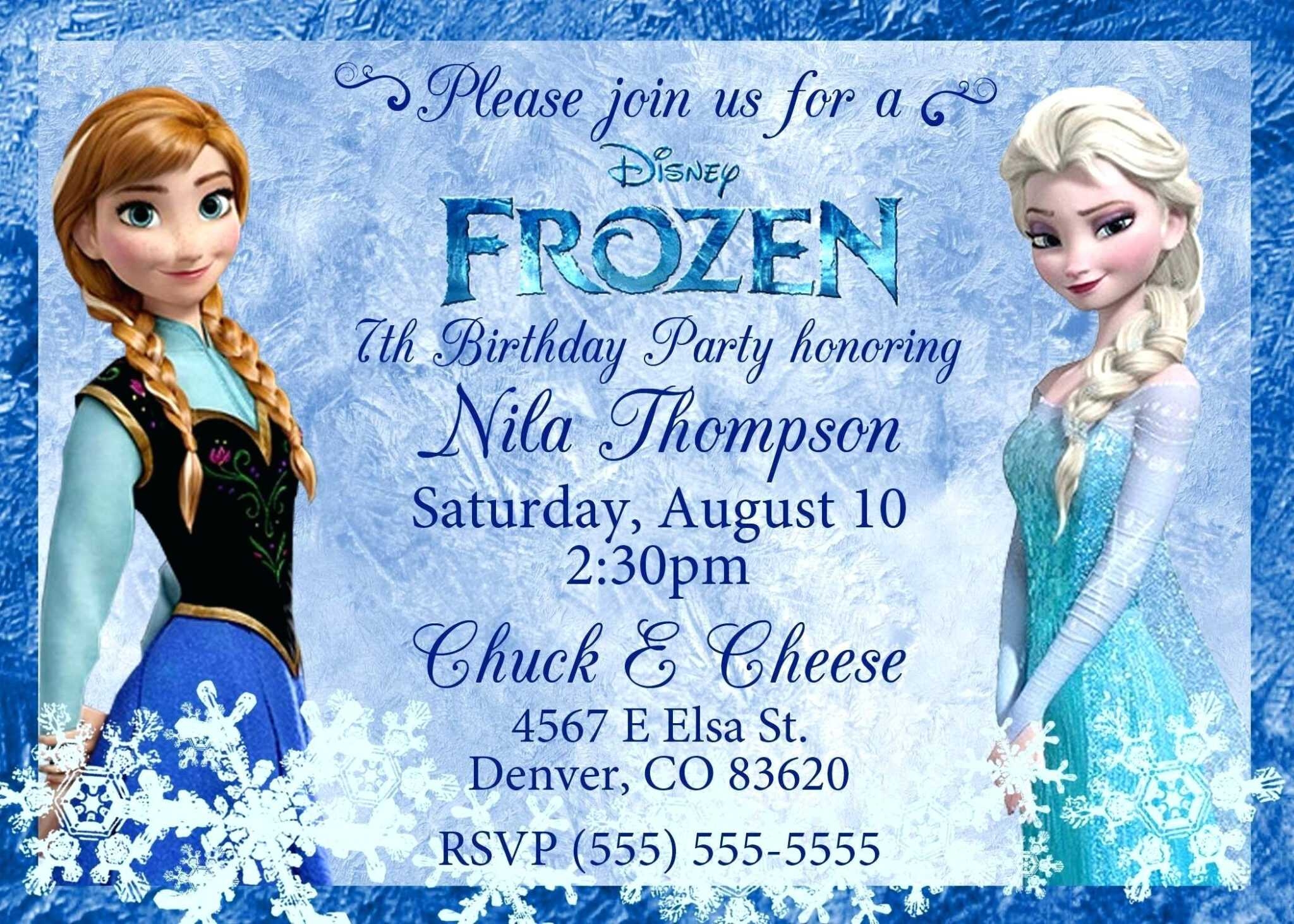 035 Template Ideas Frozen Birthday Invites Disney Invitation Inside