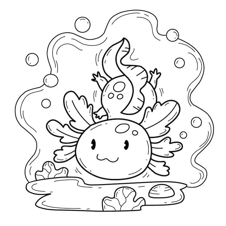 10 Axolotl Printable Coloring Pages KoloringPages