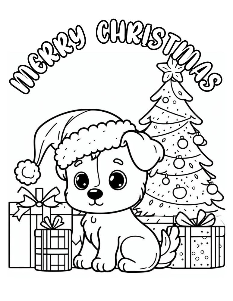 10 Christmas Dog Coloring Pages Free Printable Bratz Coloring