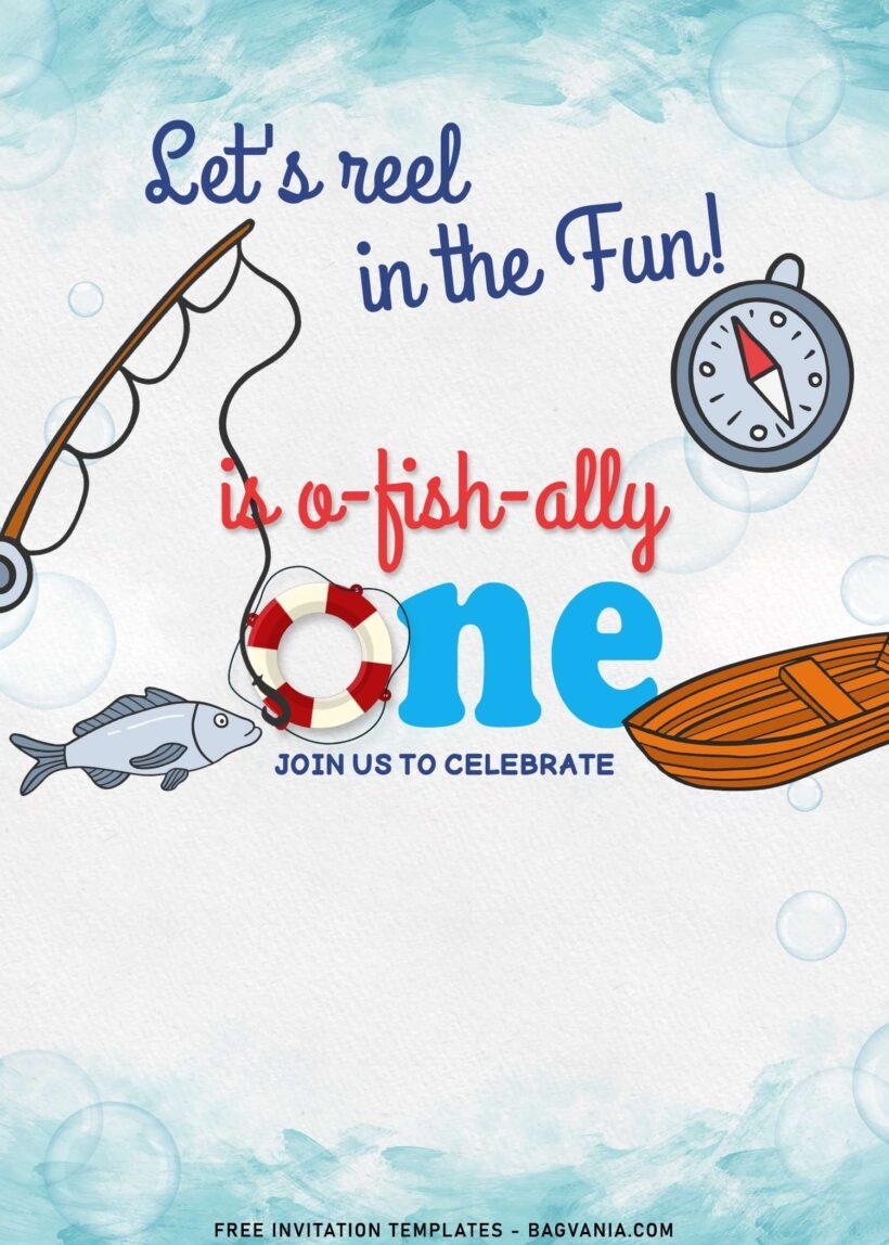 free fishing birthday invitation templates