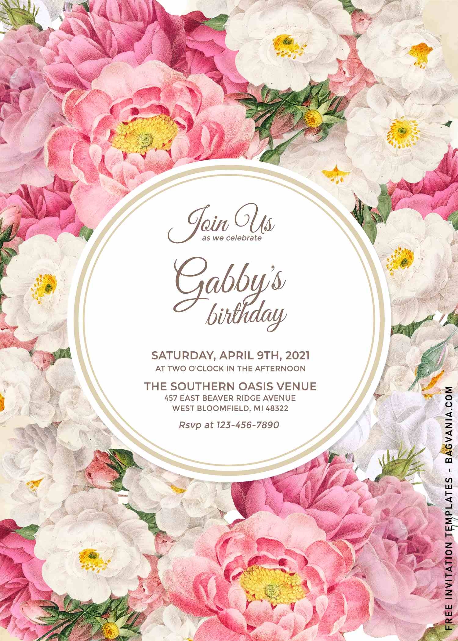 10 Enchanted Spring Floral Birthday Invitation Templates FREE 