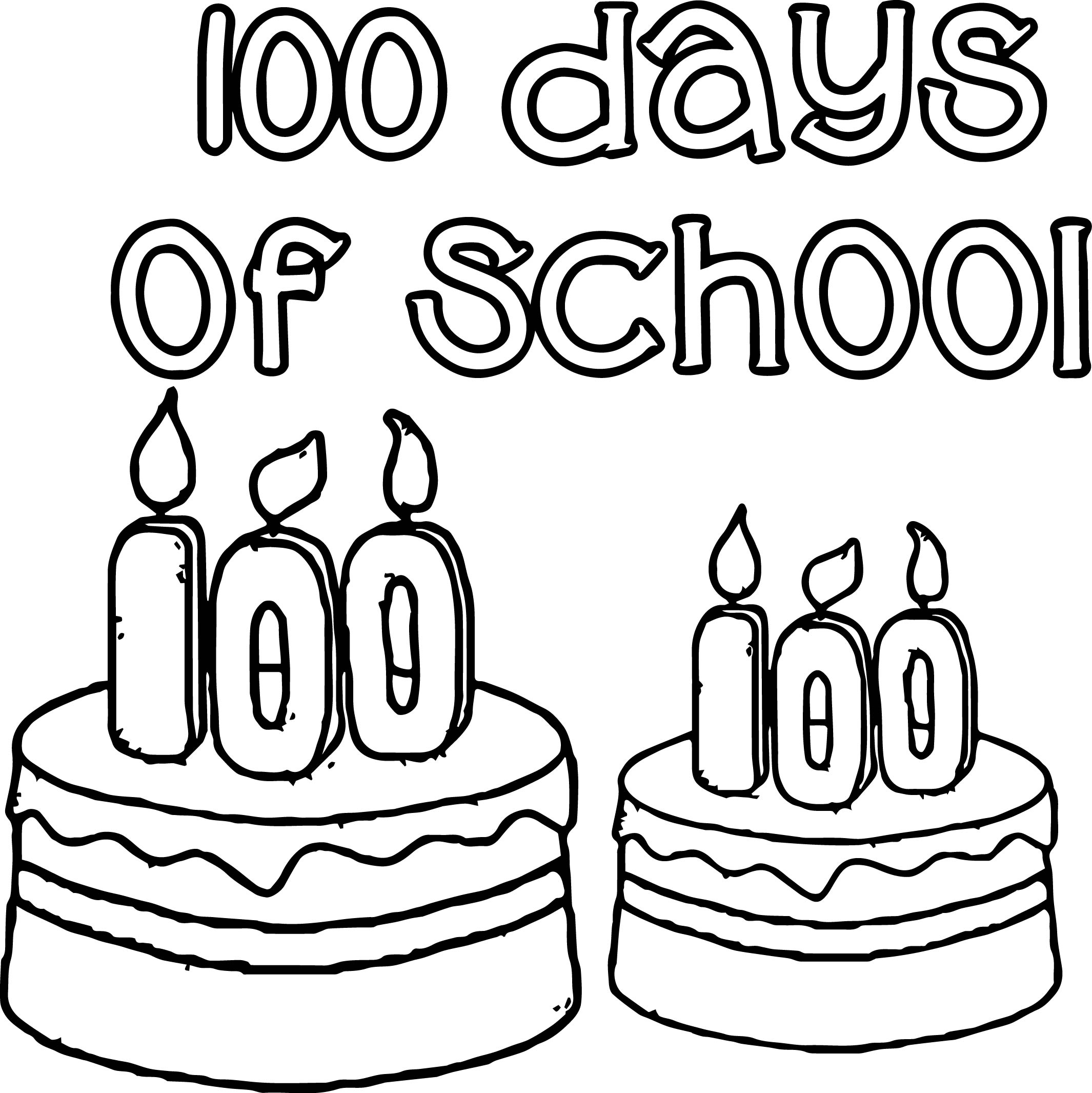 100th Day Of School Coloring Page