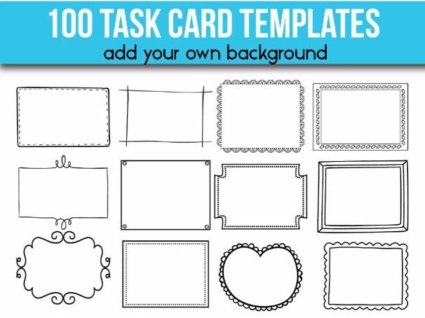 100 Task Card Templates Editable Flash Card Templates Pertaining To 