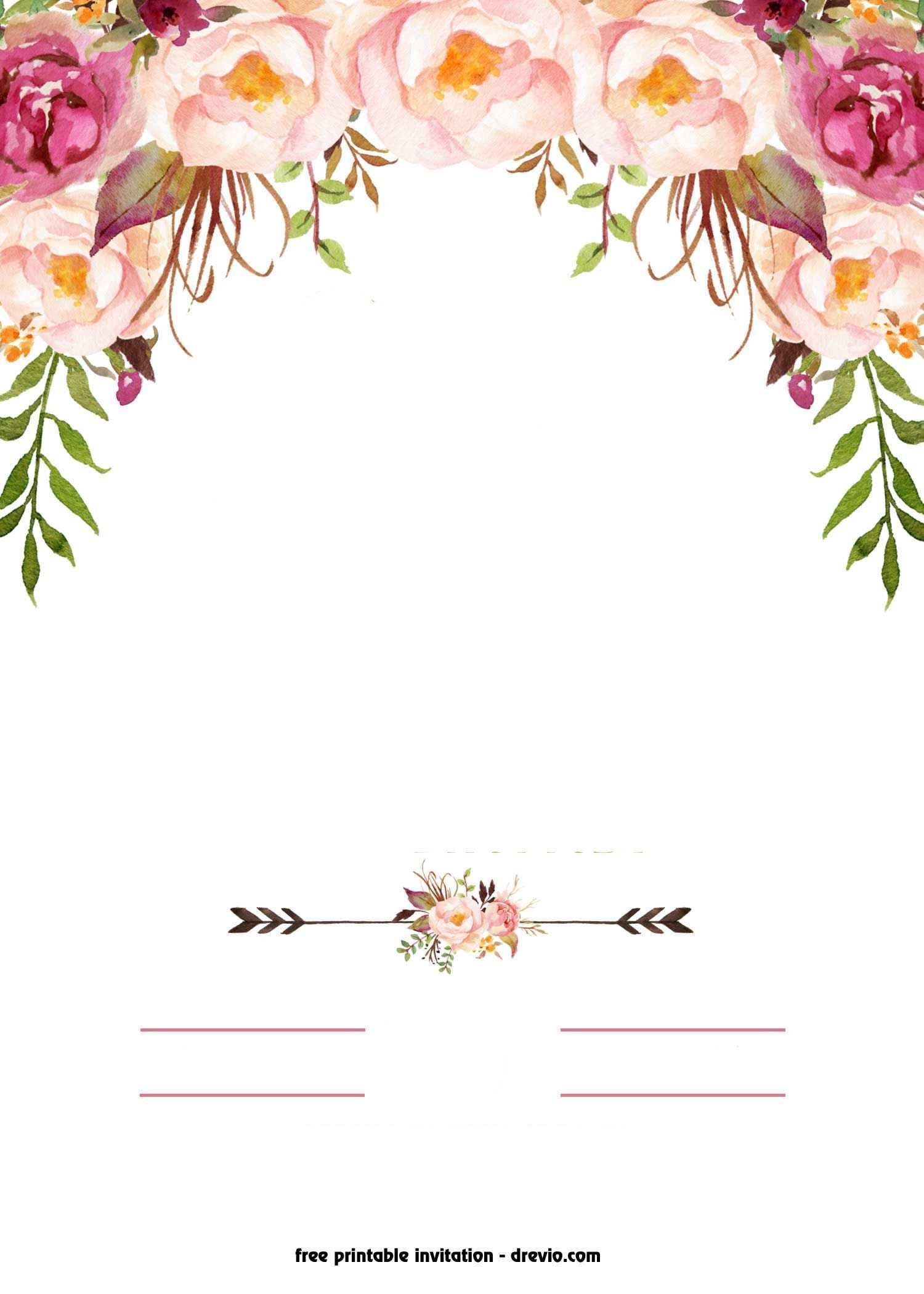 free bohemian invitation template