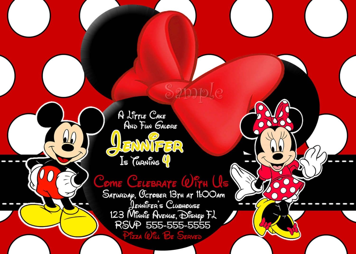 14 Elegant A Mickey And Minnie Birthday Invitation Templates For You