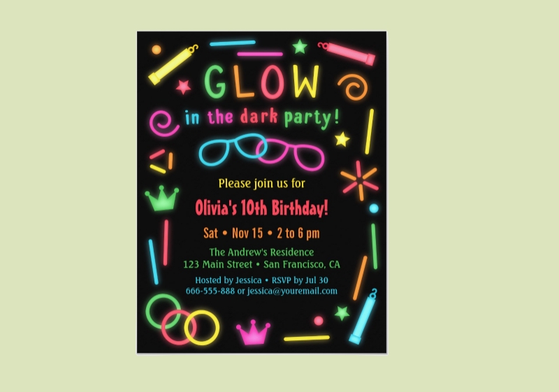 14 Glow Party Invitation Examples To Download