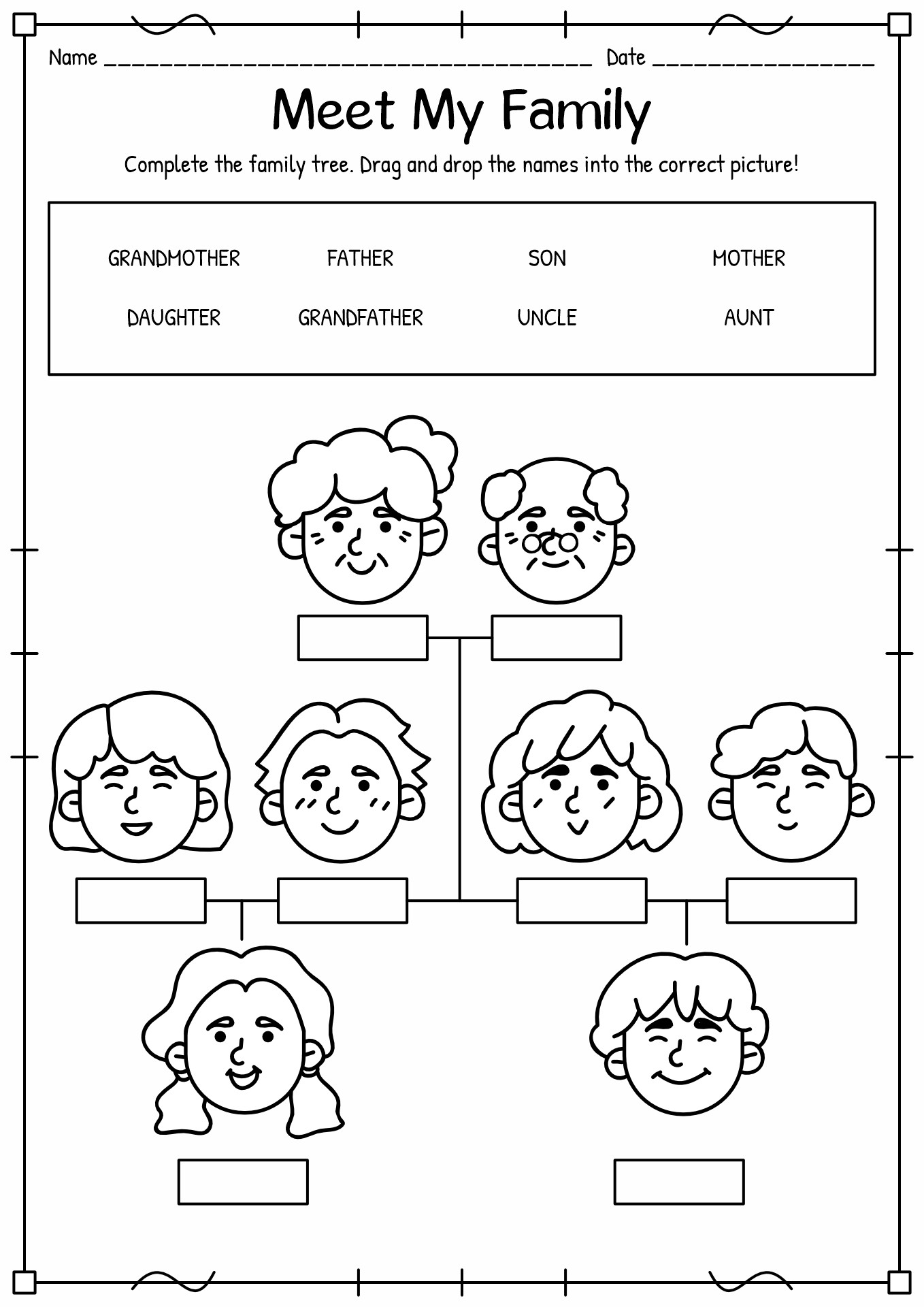 14 My Family Worksheet Free PDF At Worksheeto Worksheets Library
