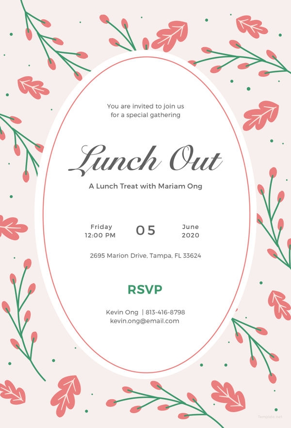 farewell lunch invitation template free