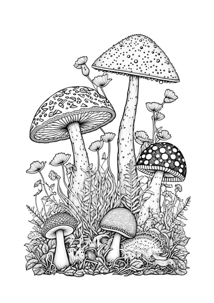 Mushroom Color Pages
