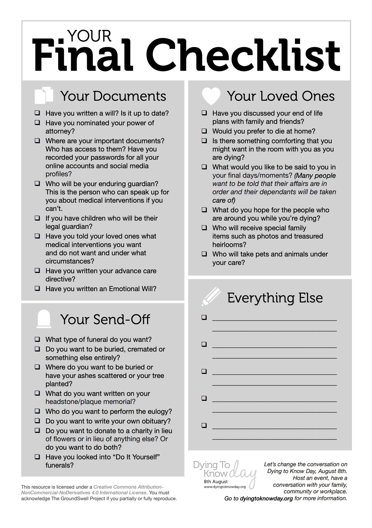 printable funeral pre planning worksheet