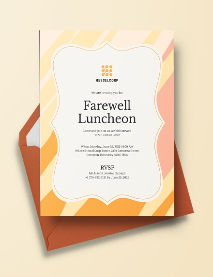 16 Farewell Lunch Invitation JPG Vector EPS PSD AI Word