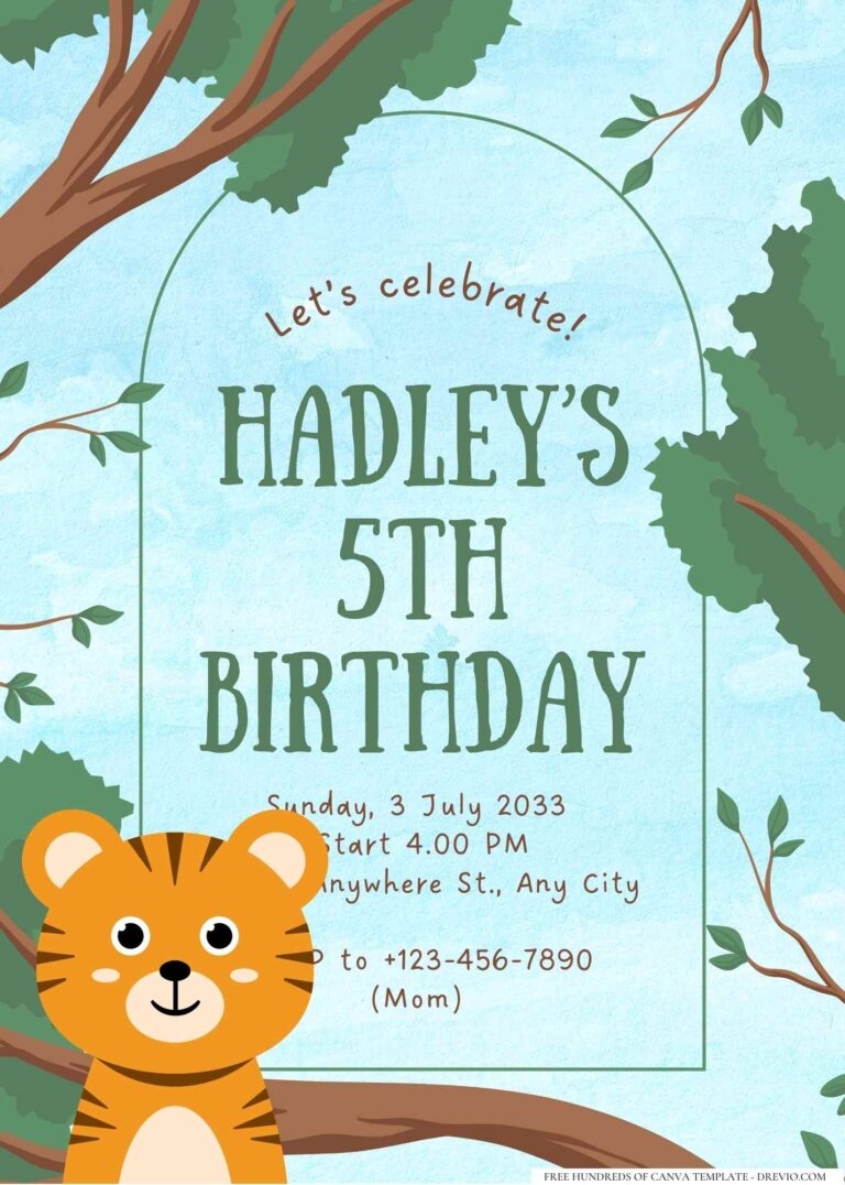 free jungle birthday invitation templates