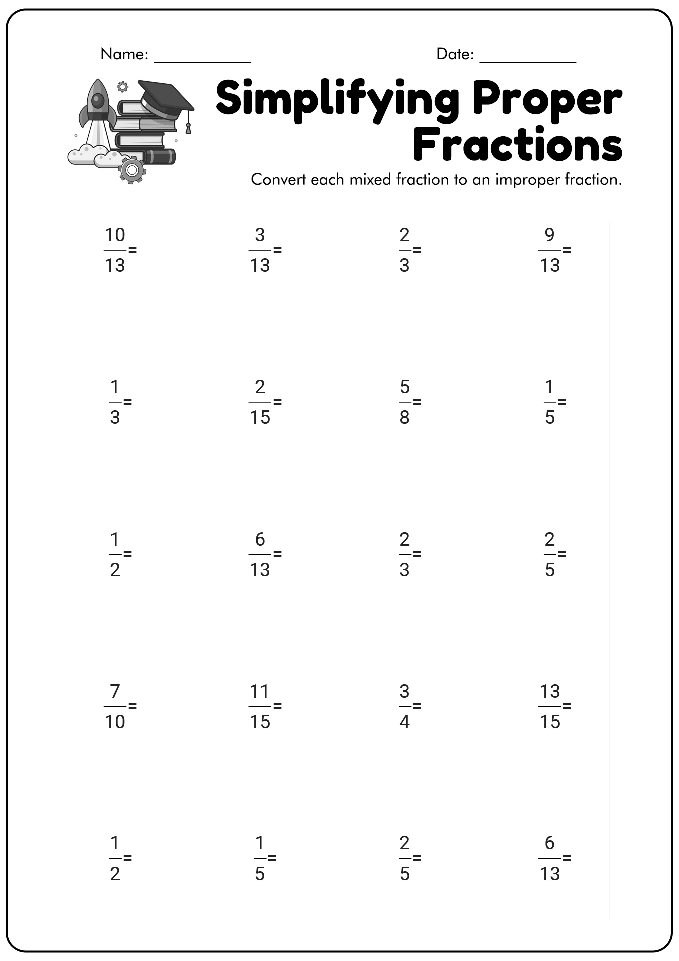 fractions 6th grade worksheet
