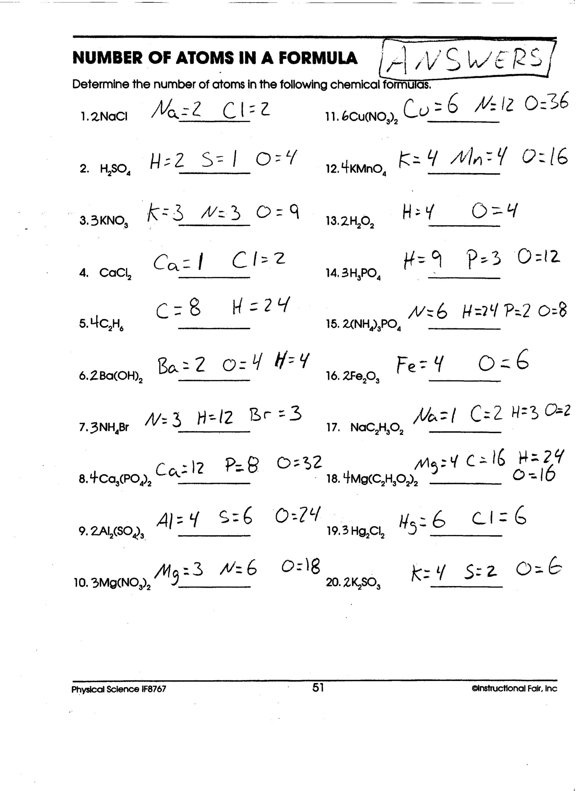 elements compounds and mixtures worksheet answer key