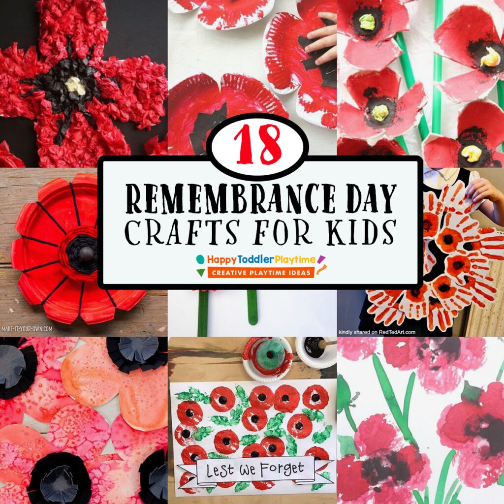18 Easy Remembrance Day Poppy Crafts Happy Toddler Playtime