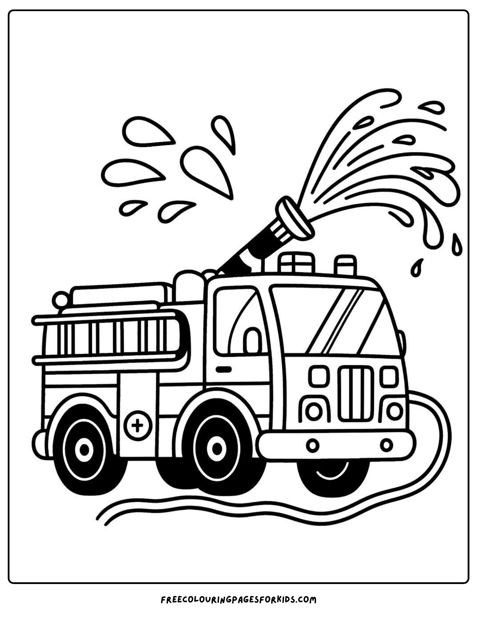 18 Fire Truck Coloring Pages For Kids Truck Coloring Pages Firetruck