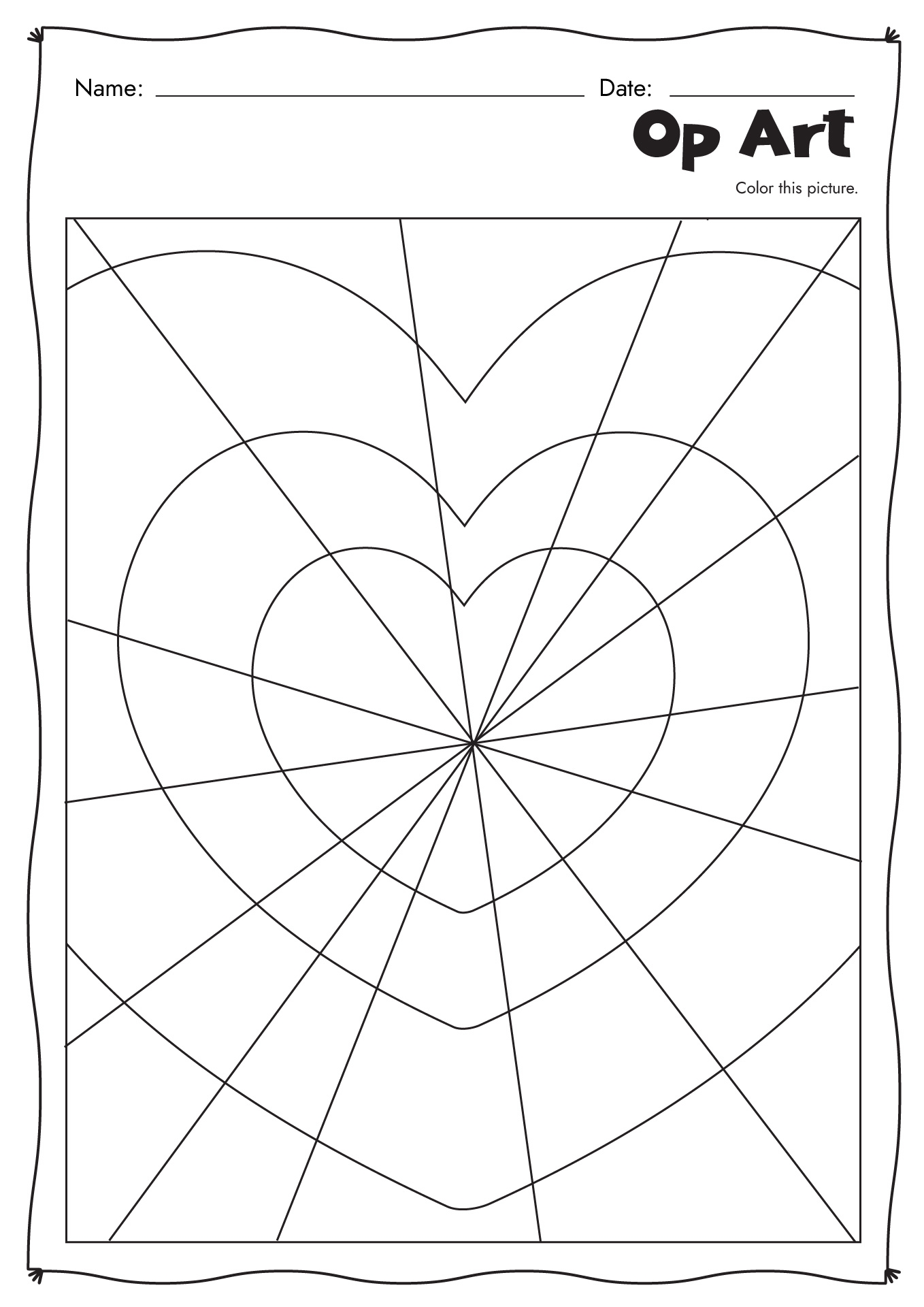 printable op art worksheet
