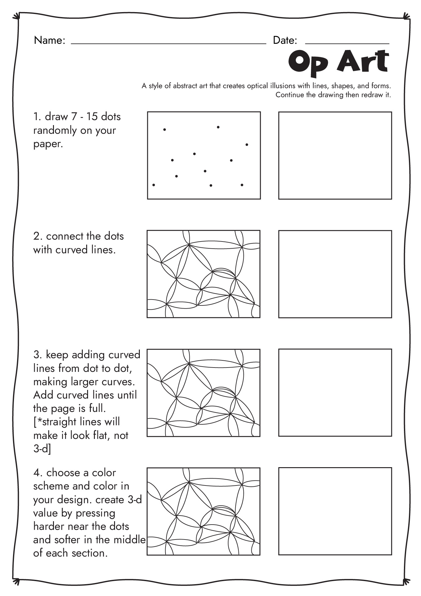19 Op Art Worksheets Printable Free PDF At Worksheeto