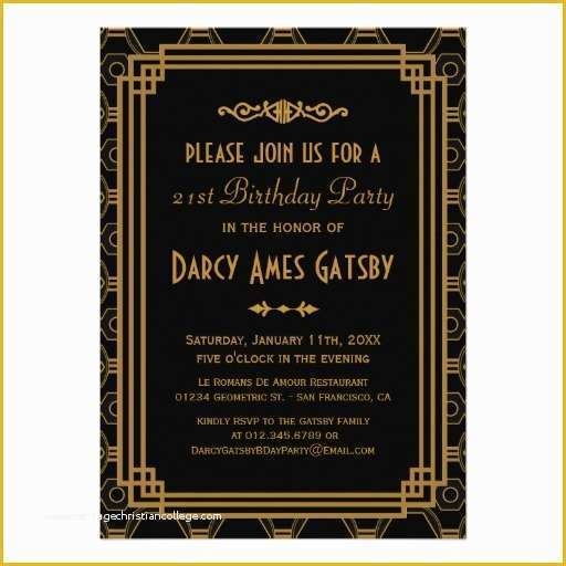free roaring 20s invitation template