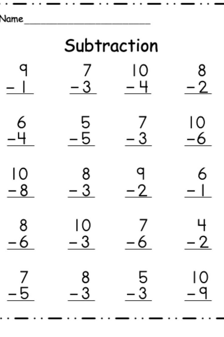 1st Grade Subtraction Worksheets Easy And Fun Subtraction 