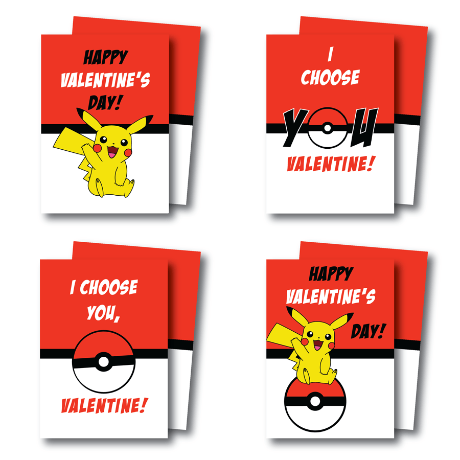 2 Printable Pokemon Valentines Cards By KateOGroup Www KateOGroup