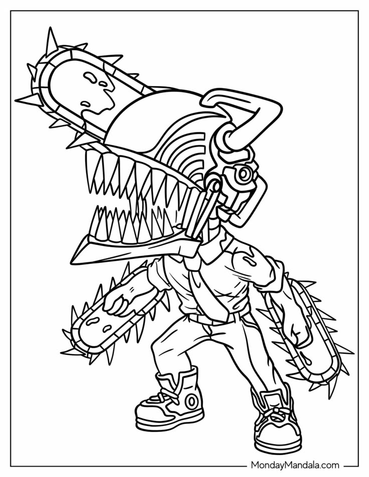 20 Chainsaw Man Coloring Pages Free PDF Printables Avengers 