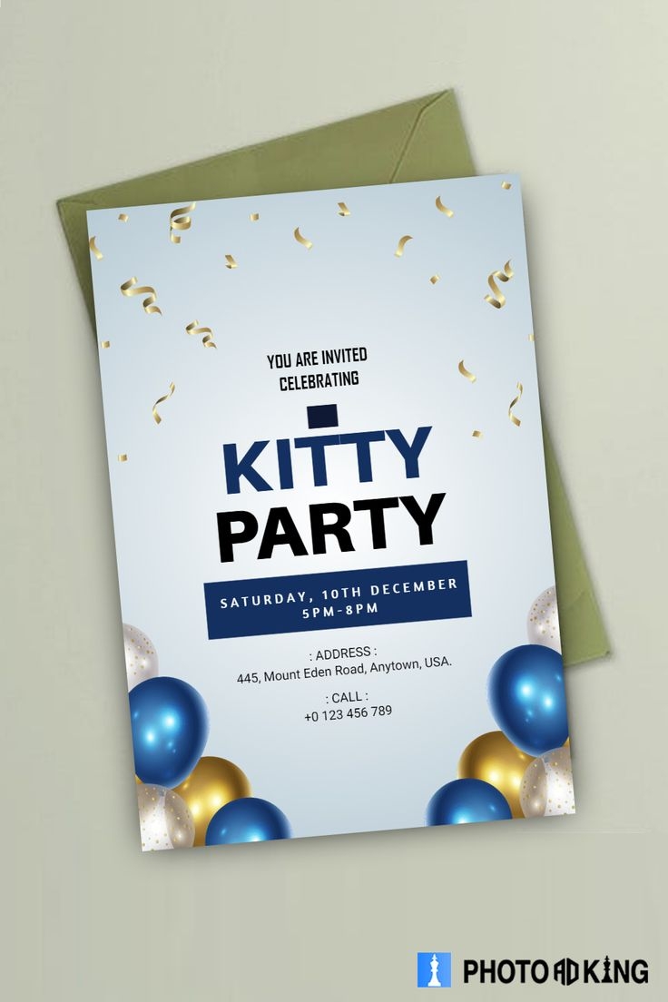 free kitty party invitation templates