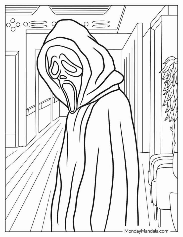 20 Horror Coloring Pages Free PDF Printables Coloring Pages Scary 