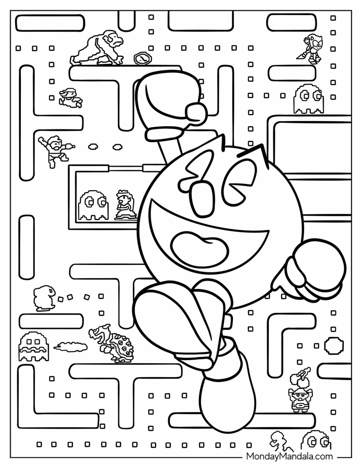 Pac Man Color Pages