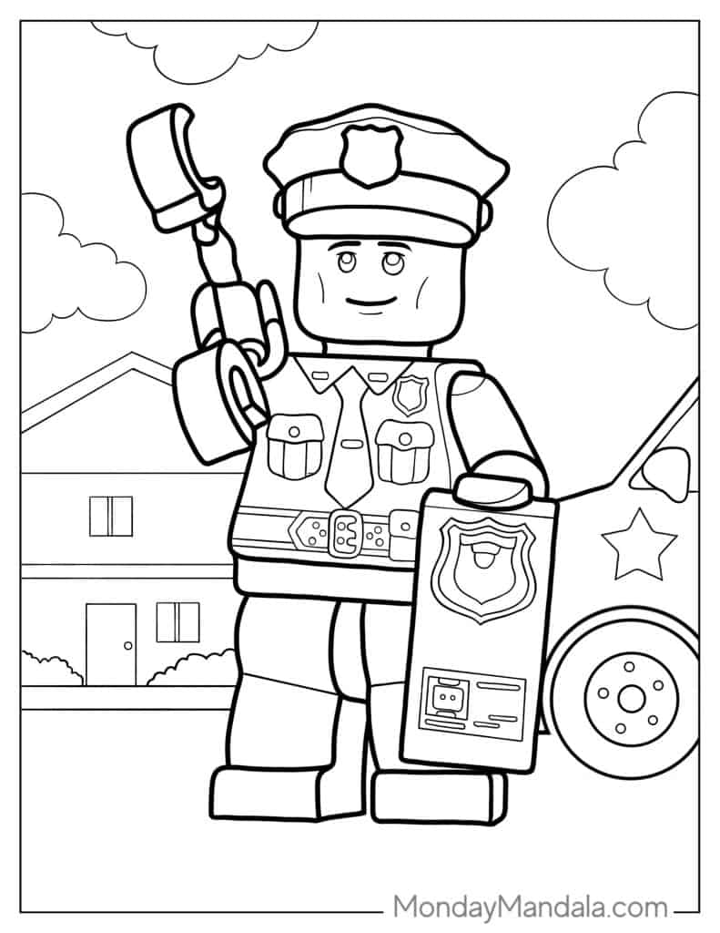 20 Police Officer Coloring Page TristanHummu