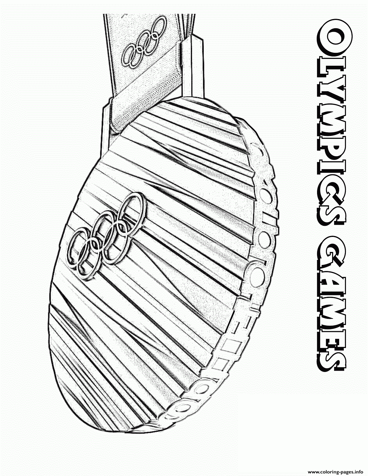 2018 Olympics Medal Coloring Page Printable