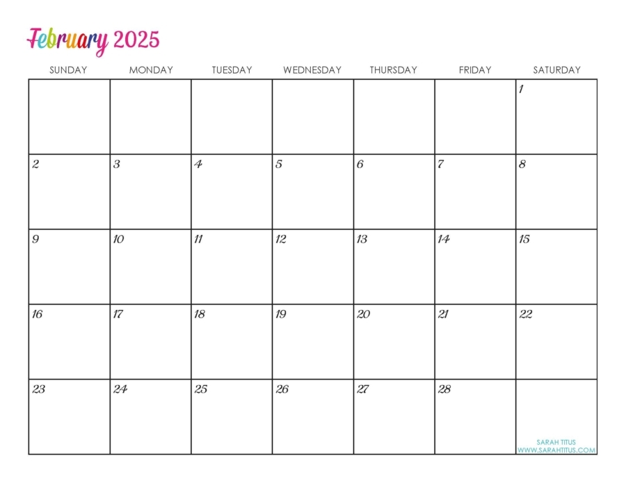 2025 Monthly Calendar Template Printable Free Word 2025 Angela K