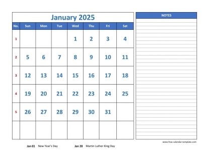 2025 Printable Monthly Calendar With Space For Appointments horizontal 