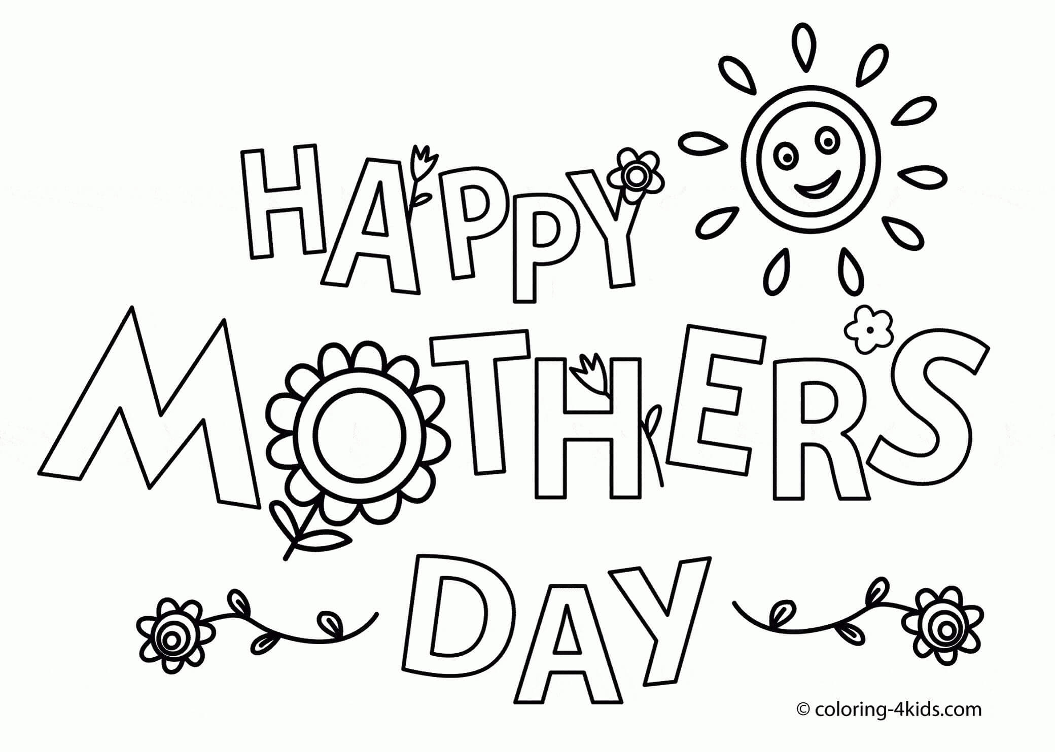 printable mothers day cards coloring pages