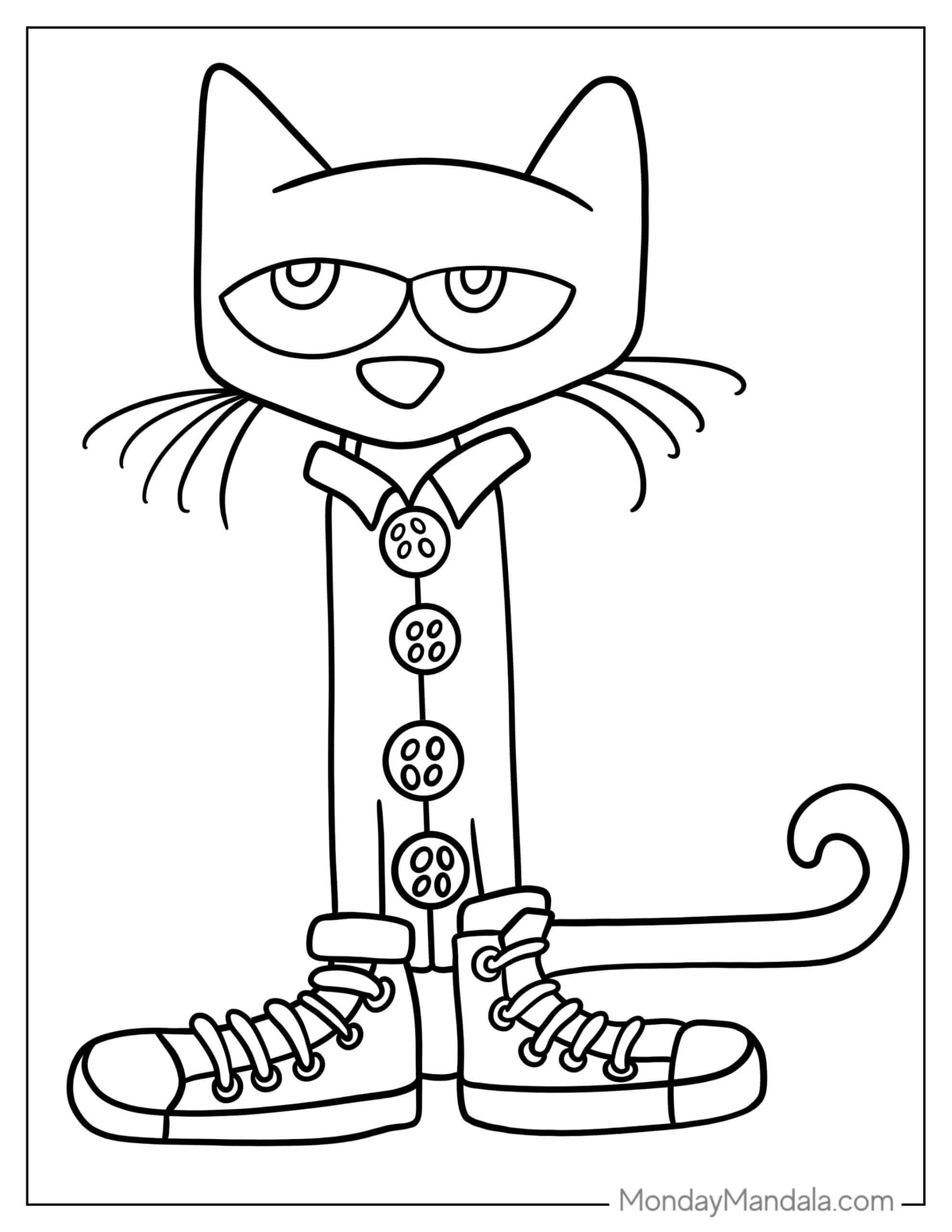 free pete the cat coloring pages