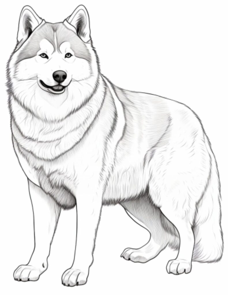 23 Coloring Pages Of Happy Huskies My Favorite Coloring Pages