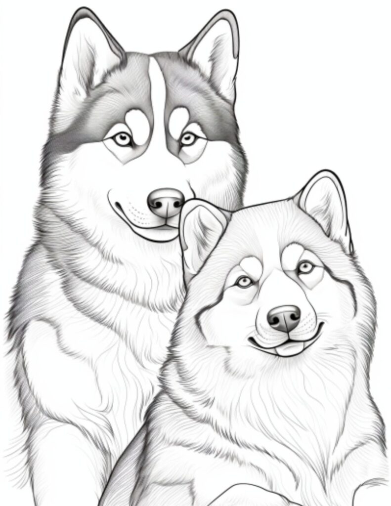Coloring Pages Of Huskies