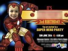 free iron man birthday invitation template
