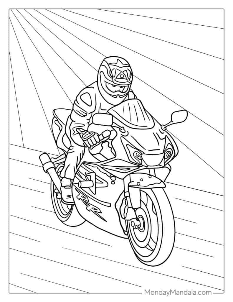 Motorcylce Coloring Pages