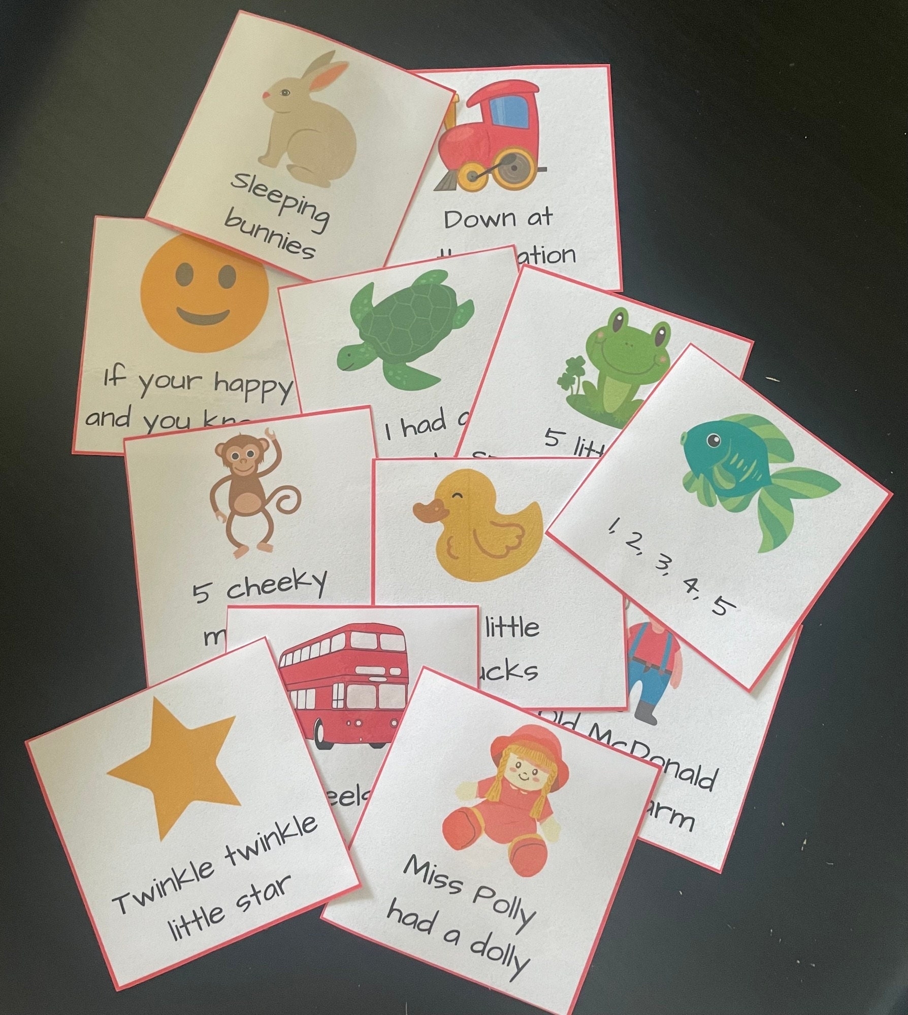 printable nursery rhyme cards