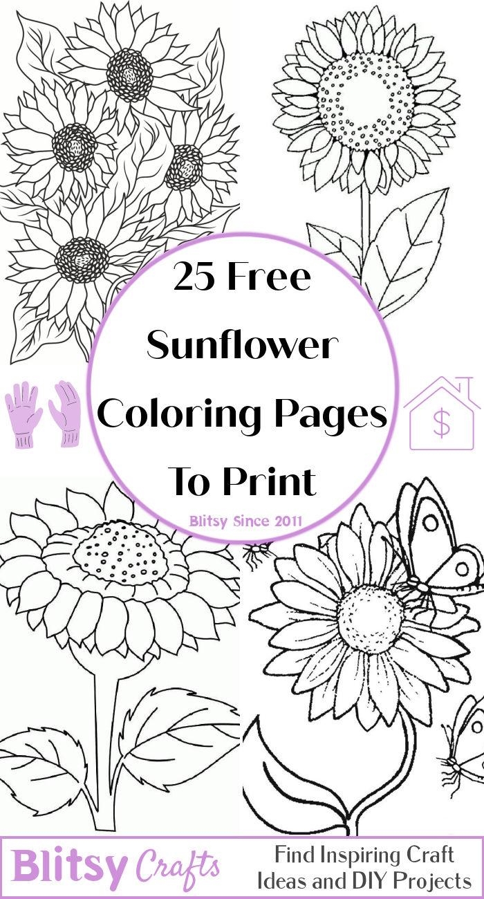 25 Free Sunflower Coloring Pages For Kids And Adults