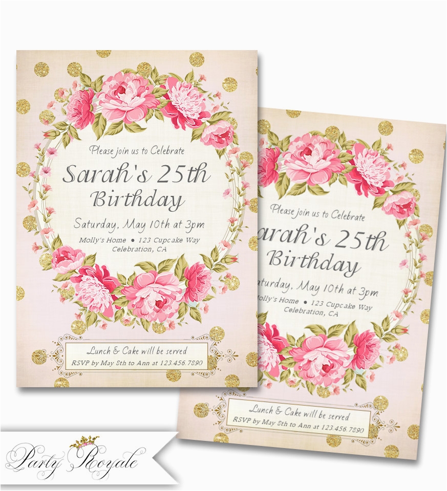 free 25th birthday invitation templates
