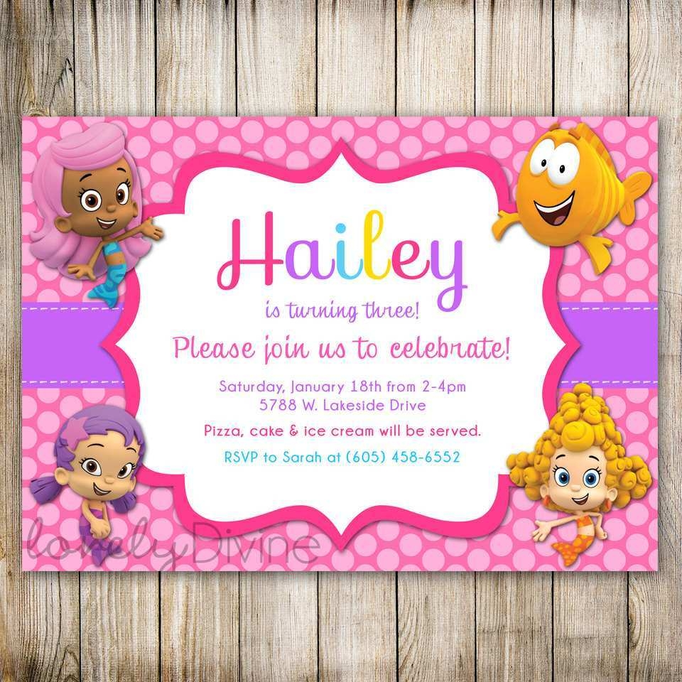 27 Customize Our Free Bubble Guppies Blank Invitation Template For Ms 