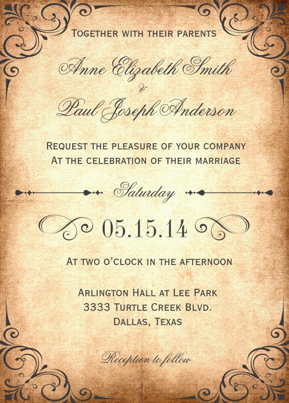 formal wedding invitation wording templates