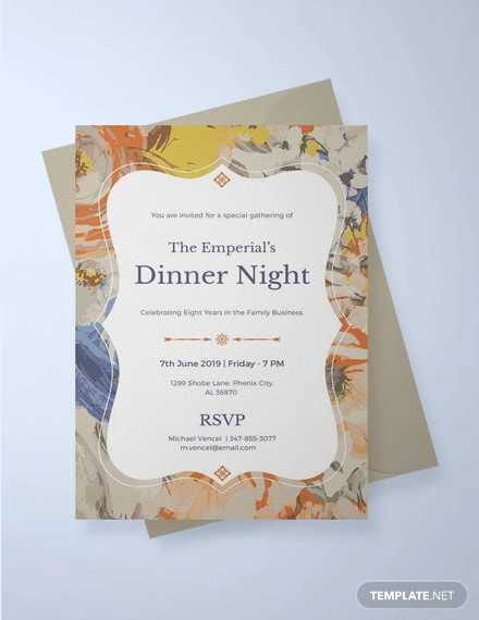 28 Formal Dinner Invitations PSD Word AI Publisher Apple Pages