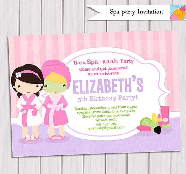 37 Pamper Party Invite Template Gif US Invitation Template