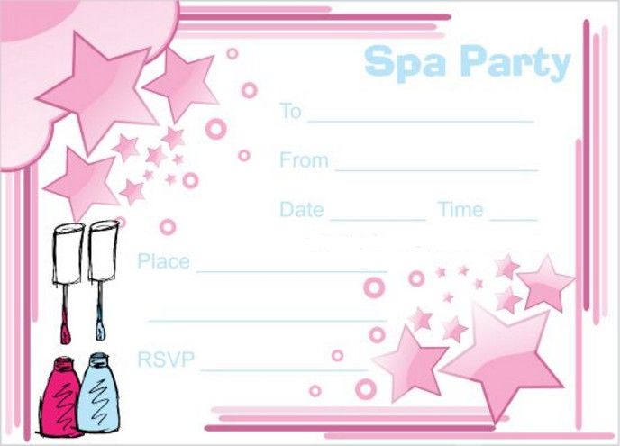 37 Pamper Party Invite Template Gif US Invitation Template