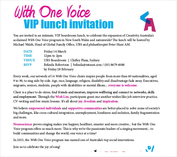 38 Lunch Invitation Templates PSD AI Word Free Premium Templates