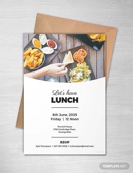 formal lunch invitation template