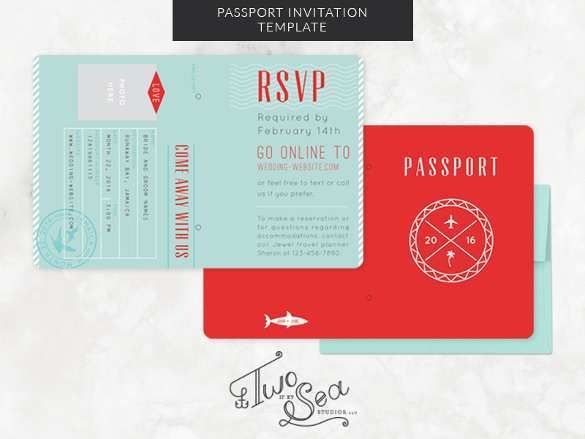39 Free Printable Passport Birthday Invitation Template Free In
